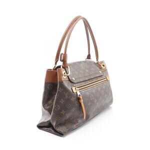 Louis Vuitton Olympe Monogram Camel Shoulder Bag Leather Brown